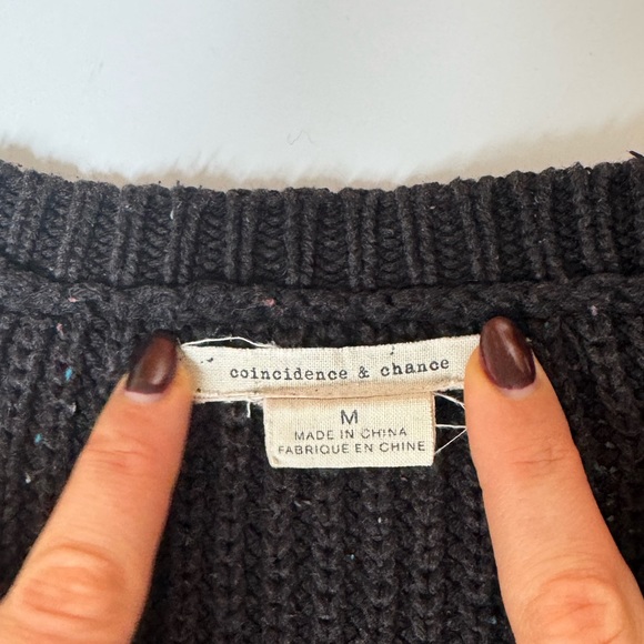 Urban Outfitters Vintage Black Knit Sweater Size M - Picture 3 of 3